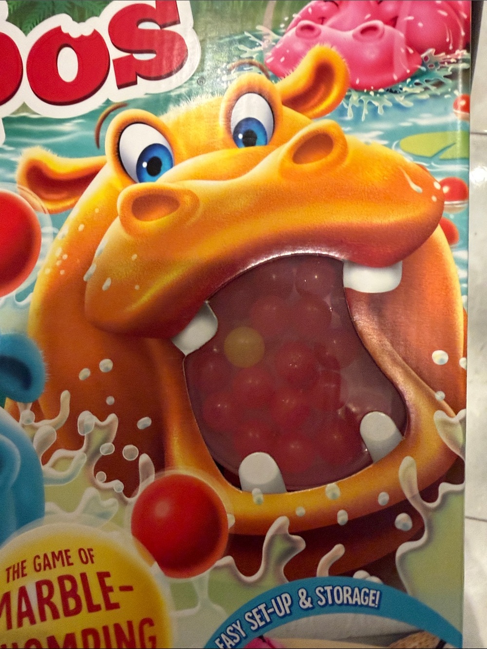 Hasbro Hungry Hungry Hippos Game - Blue, Orange & Pink Hippos - Picture 6 of 8